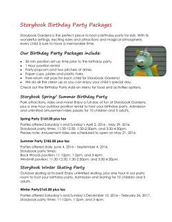 Storybook Birthday Party Packages