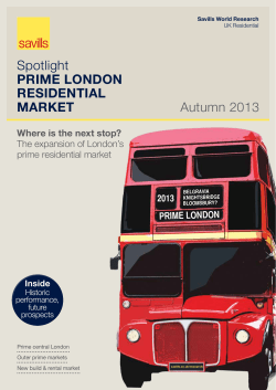 Spotlight Prime london residential marKet Autumn 2013