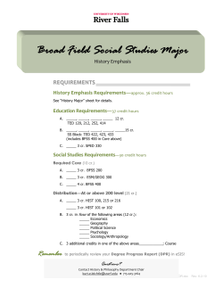 Broad Field Social Studies Minor