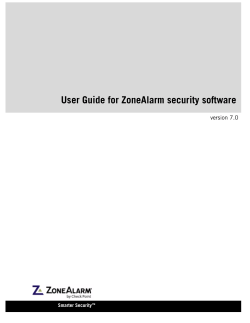 User Guide for ZoneAlarm security software