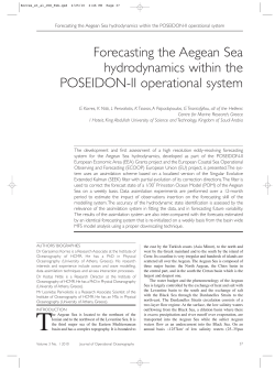 Forecasting the Aegean Sea POSEIDON-II operational