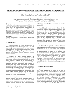 Partially Interleaved Modular Karatsuba
