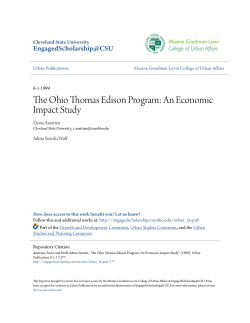 The Ohio Thomas Edison Program: An Economic Impact Study