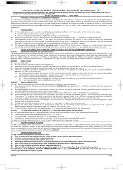 Notes and Instructions - Profits Tax Return