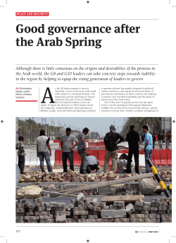 Good governance after the Arab Spring