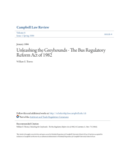 The Bus Regulatory Reform Act of 1982