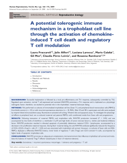 A potential tolerogenic immune mechanism in a trophoblast cell line