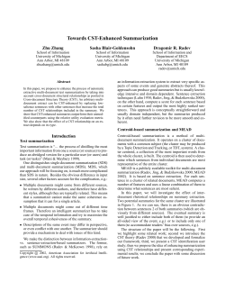 Towards CST-Enhanced Summarization - CLAIR