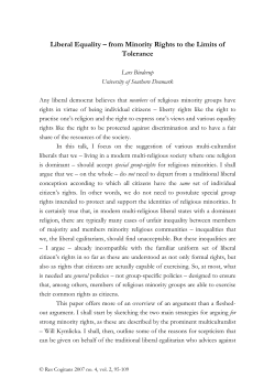 The Rights of Religious Minorities