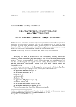 impact of microwave disintegration on activated sludge