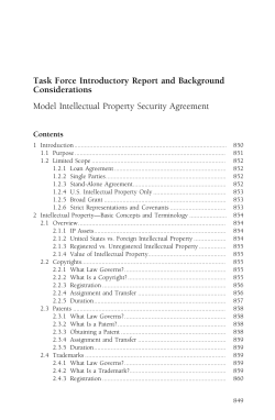 Task Force Introductory Report and Background Considerations