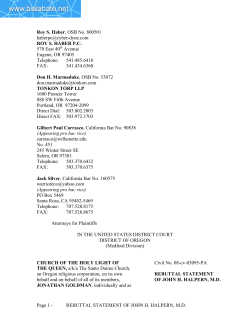 Page 1 - REBUTTAL STATEMENT OF JOHN H. HALPERN, M.D.