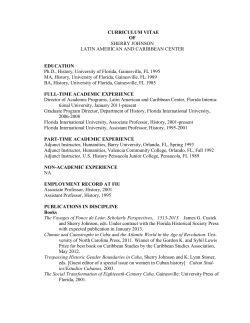 CURRICULUM VITAE OF SHERRY JOHNSON LATIN AMERICAN