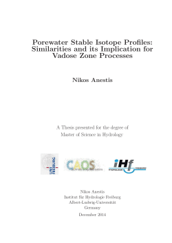 Porewater Stable Isotope Profiles: Similarities and its Implication for