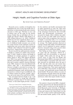Height, Health, and Cognitive Function at Older Ages