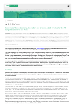 Sustainable Ocean Economy, Innovation and Growth: A G20