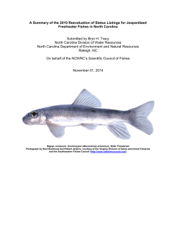 information on - NCAFS - American Fisheries Society