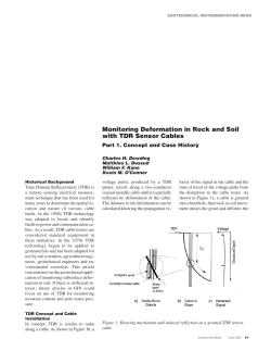 Monitoring Deformation in Rock and Soil with TDR Sensor Cables