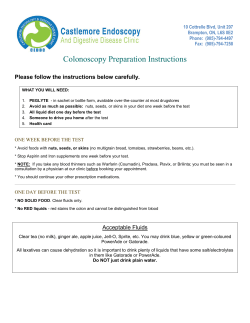 PEGLYTE instructions - Castlemore Endoscopy Clinic