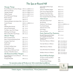 The Spa at Round Hill