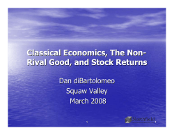 Classical Economics, The Non- Rival Good, and Stock Returns