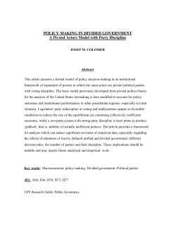 Colomer-POLICY MAKING IN DIVIDED GOVERNMNT