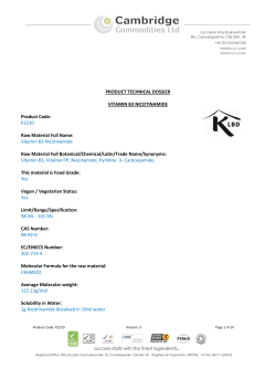 Raw Material Specification Template
