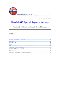 March 2017 Special Report &ndash; Norway