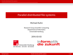 Parallel distributed file systems