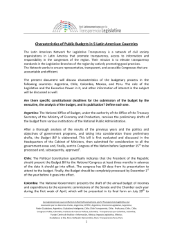 Characteristics of Public Budgets in 5 Latin American Countries