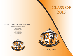 Class of 2015 Class of 2015 - Granite Falls School District