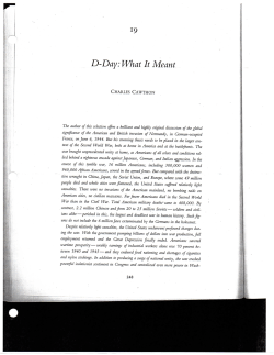 D-Day: What It Meant reading