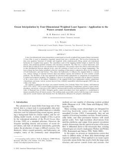 Ocean Interpolation by Four-Dimensional Weighted Least Squares