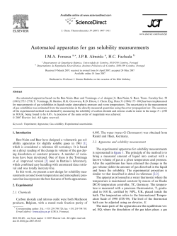 Automated apparatus for gas solubility measurements