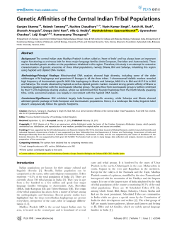 Genetic Affinities of the Central Indian Tribal Populations