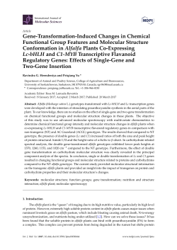 Gene-Transformation-Induced Changes in Chemical Functional