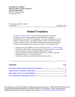 School Vouchers - Minnesota House of Representatives