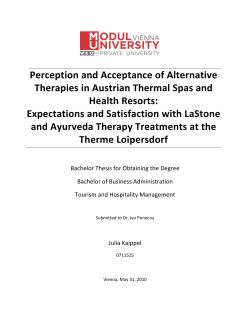 Perception and Acceptance of Alternative Therapies in Austrian