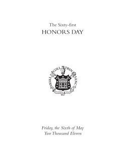 2011 honor Day Brochure