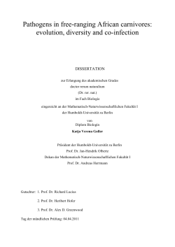 Pathogens in free-ranging African carnivores: evolution