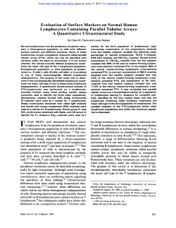 Evaluation of Surface Markers on Normal Human Lymphocytes