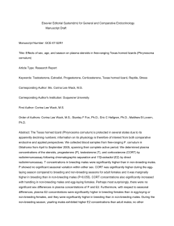 Effects of Sex, Age, and Season on Plasma Steroids in