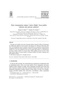 Does immigration induce `native flight`