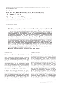 health promoting chemical components of orange juice
