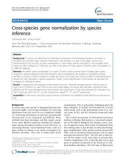 Cross-species gene normalization by species