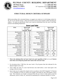 Structural Design Criteria Summary