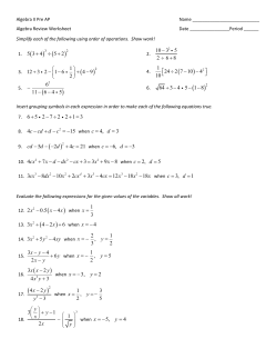 5 3 4 5 2 + + 1 12 3 2 1 6 4 9 2