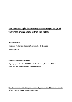 The extreme right in contemporary Europe