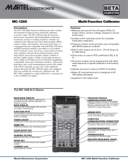 MC-1200 Multi-Function Calibrator