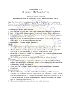 Lesson Plan 110 US Currency - The &ldquo;Large Size&rdquo; Era